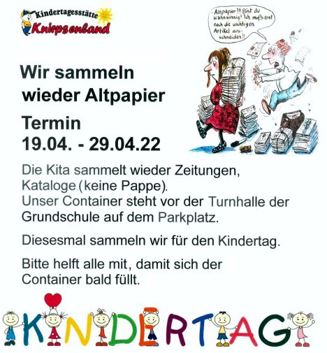 KiTa Ossling Altpapiersammlung